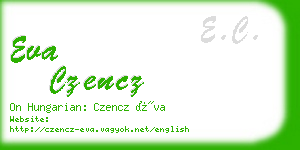 eva czencz business card